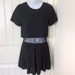 Black lace romper